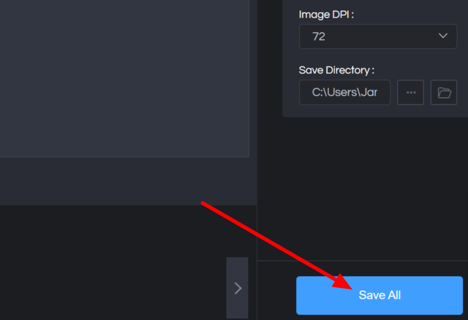 Selecting Save All using the AVCLabs Photo Enhancer.
