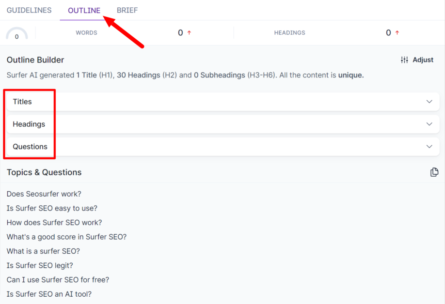 10-surfer-seo-outline-tab Surfer SEO outline tab.