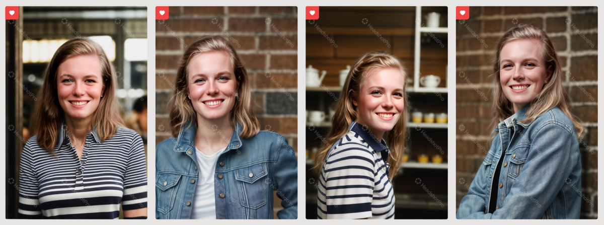 Some headshots generated with Headshot Pro.