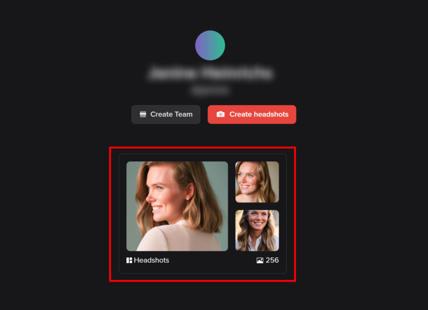 14-aragon-ai-generated-photos AI headshots generated with Aragon AI on the profile page.