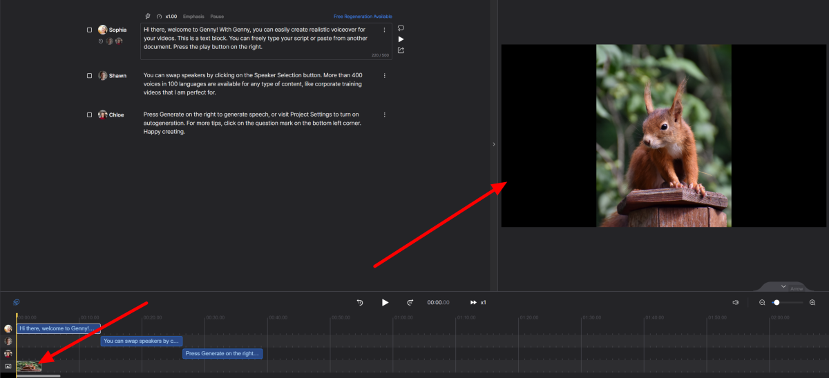 14-lovo-ai-add-image-timeline An image added to the timeline using Lovo.ai.