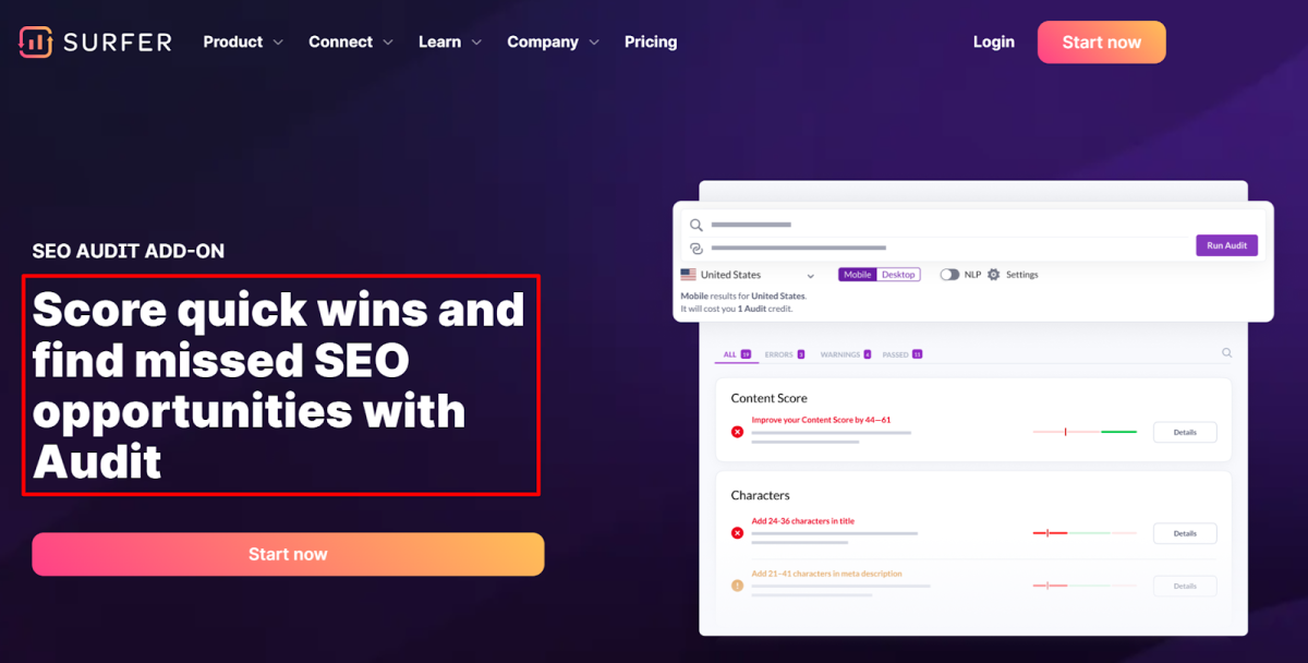 17-surfer-seo-audits Surfer SEO Audit landing page.