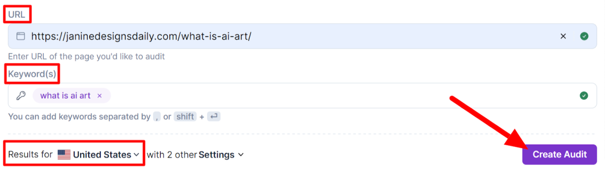 19-surfer-seo-creating-audit Creating an Audit using Surfer SEO.