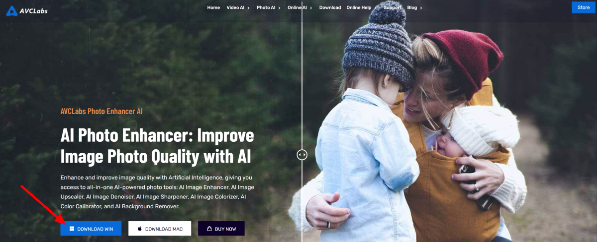 Downloading the AVCLabs AI Photo Enhancer.