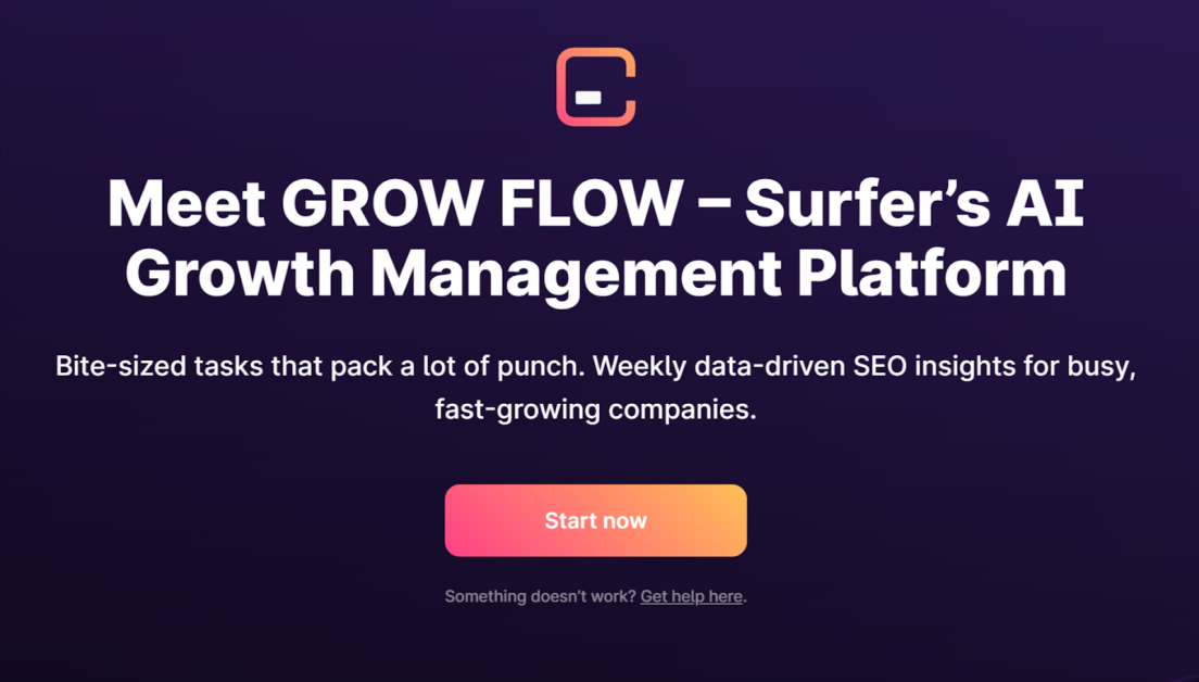 24-surfer-seo-grow-flow Surfer SEO Grow Flow landing page.