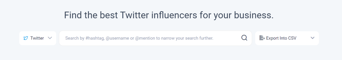 Searching for influencers on Twitter using ContentStudio.