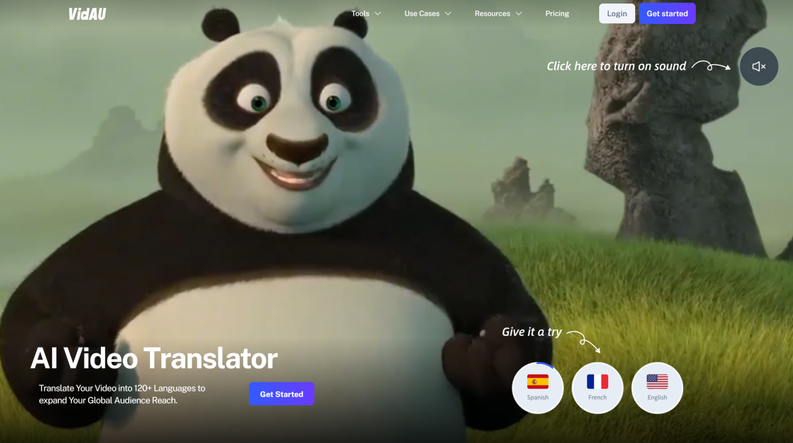 The VidAU AI Video Translator.