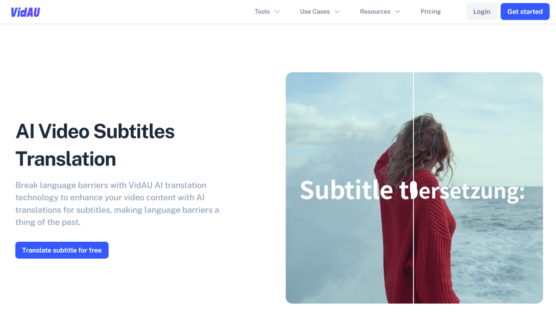 The VidAU AI Video Subtitles Translator.