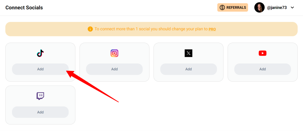 9-11dfe518-67d8-4319-8af9-72f6a549bbb8 Adding my TikTok account to CreatorsJet.